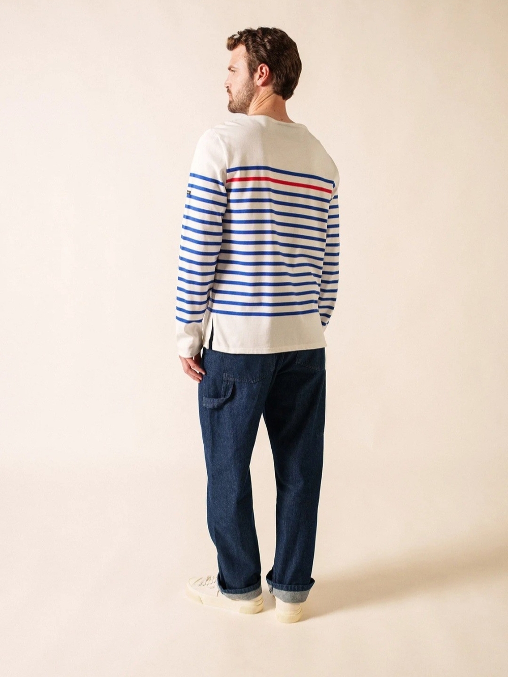 NWOT Saint James Naval Sailor Breton Shirt with Blue and Red Stripes Size S - Picture 3 of 11